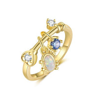 Holiday Gold Ocean Mermaid Tail Adjustable Ring