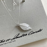 Irregular Leaf Feather 925 Sterling Silver Necklace
