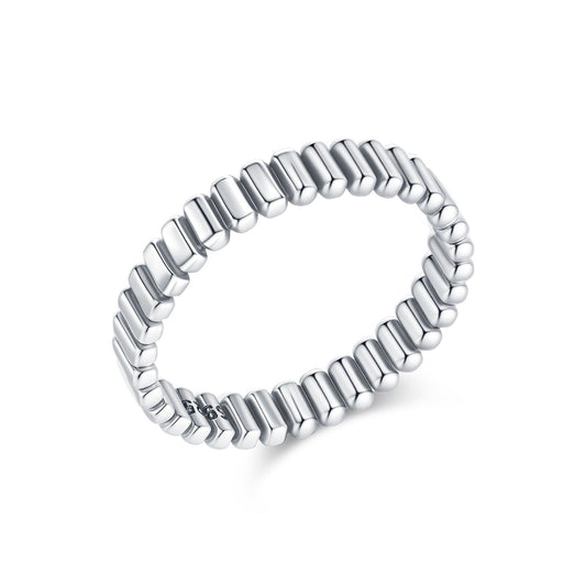 Polished 925 Sterling Silver Stackable Ring