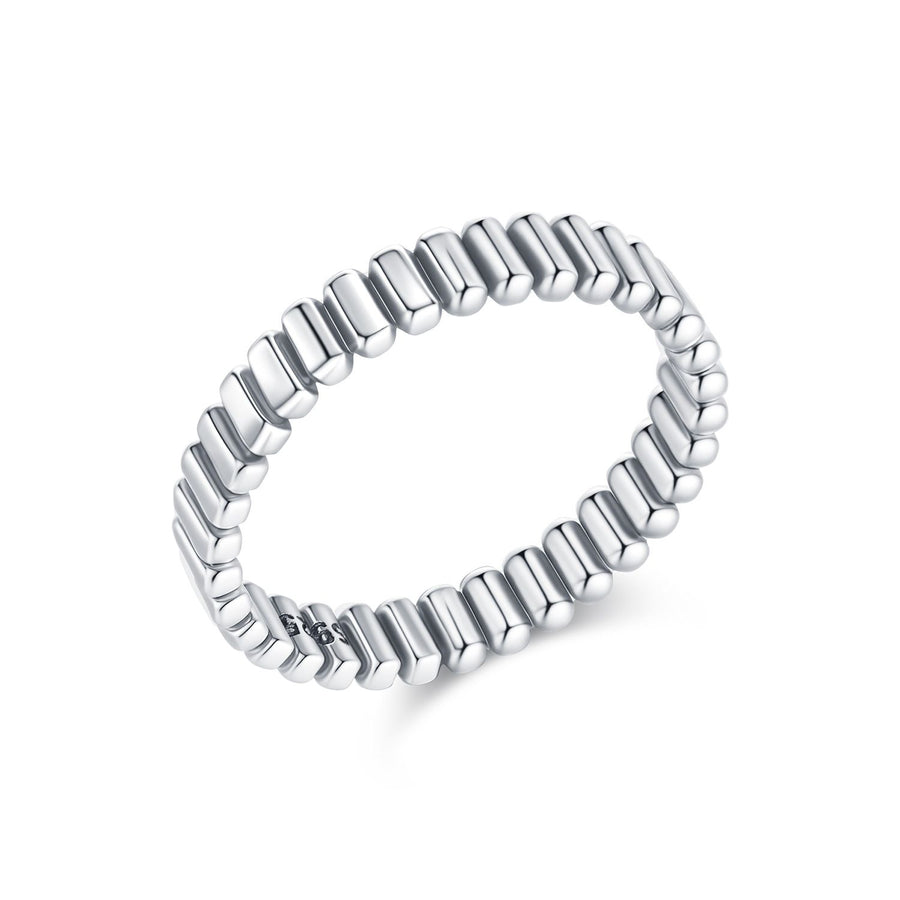 Polished 925 Sterling Silver Stackable Ring