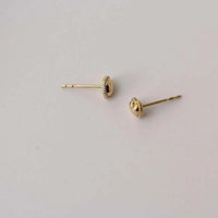Gold Plated Sterling Silver Heart Stud Earrings