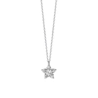 Gold Plated Sterling Silver Drop Star Necklace