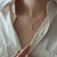 Gold Plated Delicate Heart Pendant Necklace