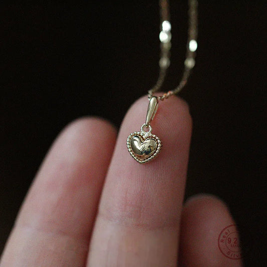 Gold Plated Delicate Heart Pendant Necklace