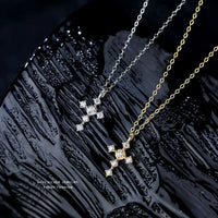 Sterling Silver Cubic Zirconia Cross Necklace