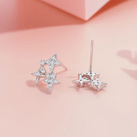 Sterling Silver Flashing Stars Earrings