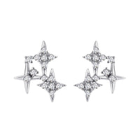 Sterling Silver Flashing Stars Earrings