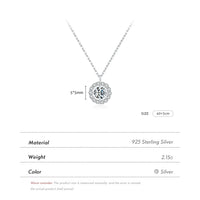 Sterling Silver Classic Round Pendant Necklace