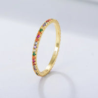 18K Gold Plated Colorful Eternity Ring