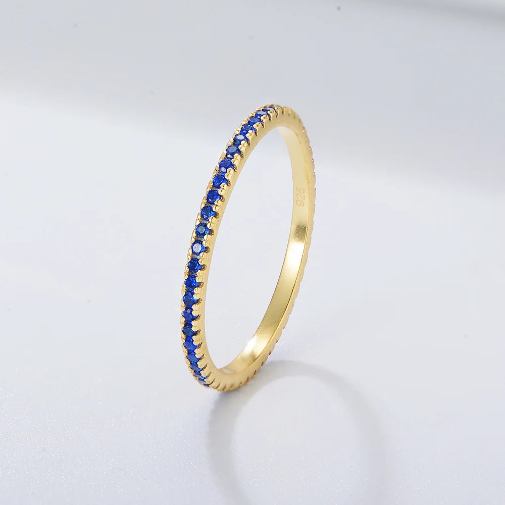 18K Gold Plated Colorful Eternity Ring