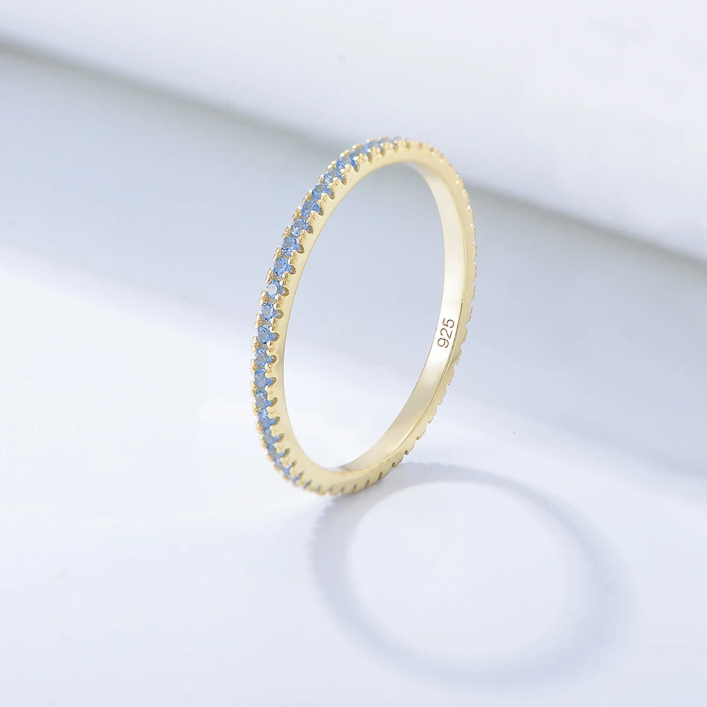 18K Gold Plated Colorful Eternity Ring
