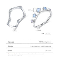 Sterling Silver Cubic Zirconia Crown Stackable Ring Set