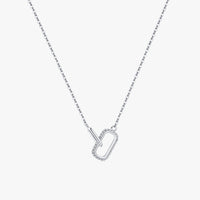 Sterling Silver Cubic Zirconia Interlocking Necklace