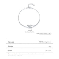 Sterling Silver Double Layer Lucky Leaf Bracelet