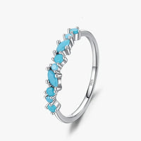 Sterling Silver Trendy Turquoise Ring