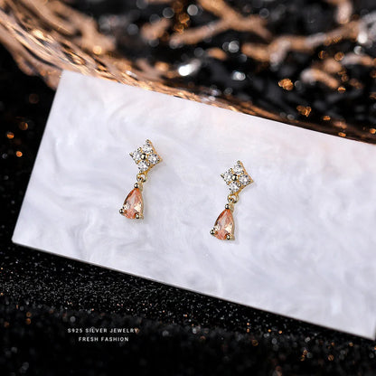 Sterling Silver Mini Flower Drop Earrings