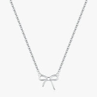 Sterling Silver Bowknot Pendant Necklace