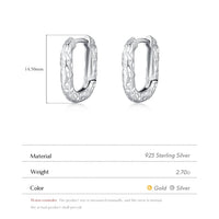 Gold Plated Sterling Silver U Shape Hoop Earrings