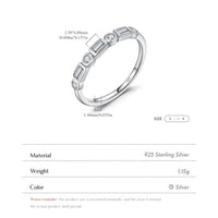 Sterling Silver Round Rectangle Ring