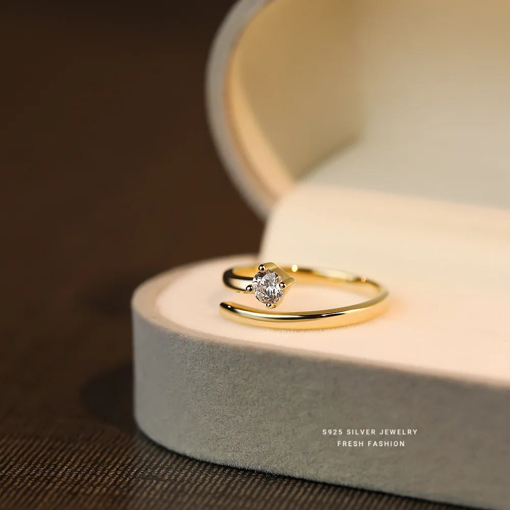 14k Gold Plated Sterling Silver Open Ring