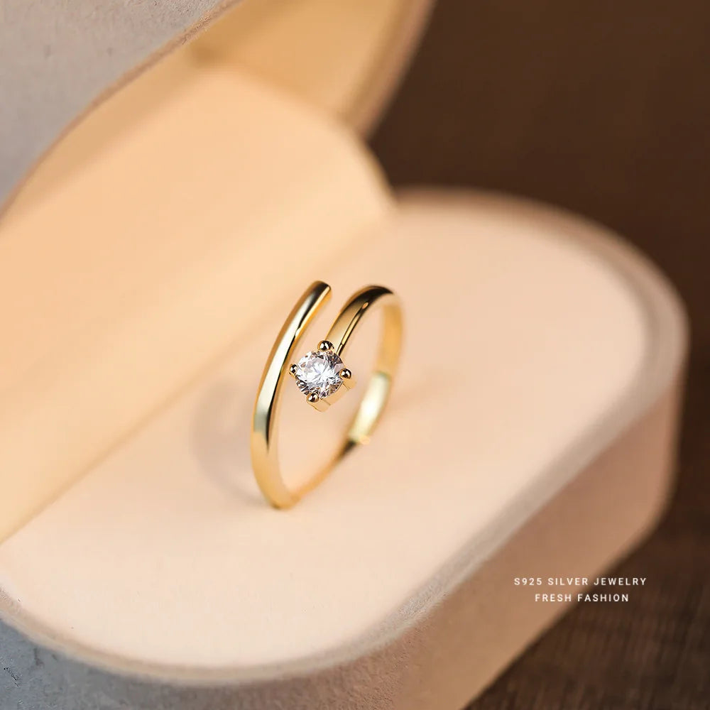 14k Gold Plated Sterling Silver Open Ring