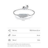 Adjustable Sterling Silver Feather Ring