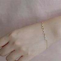 Sterling Silver Cubic Zirconia Tassel Bracelet