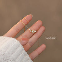 Vintage Geometric Shell Pearl Necklace
