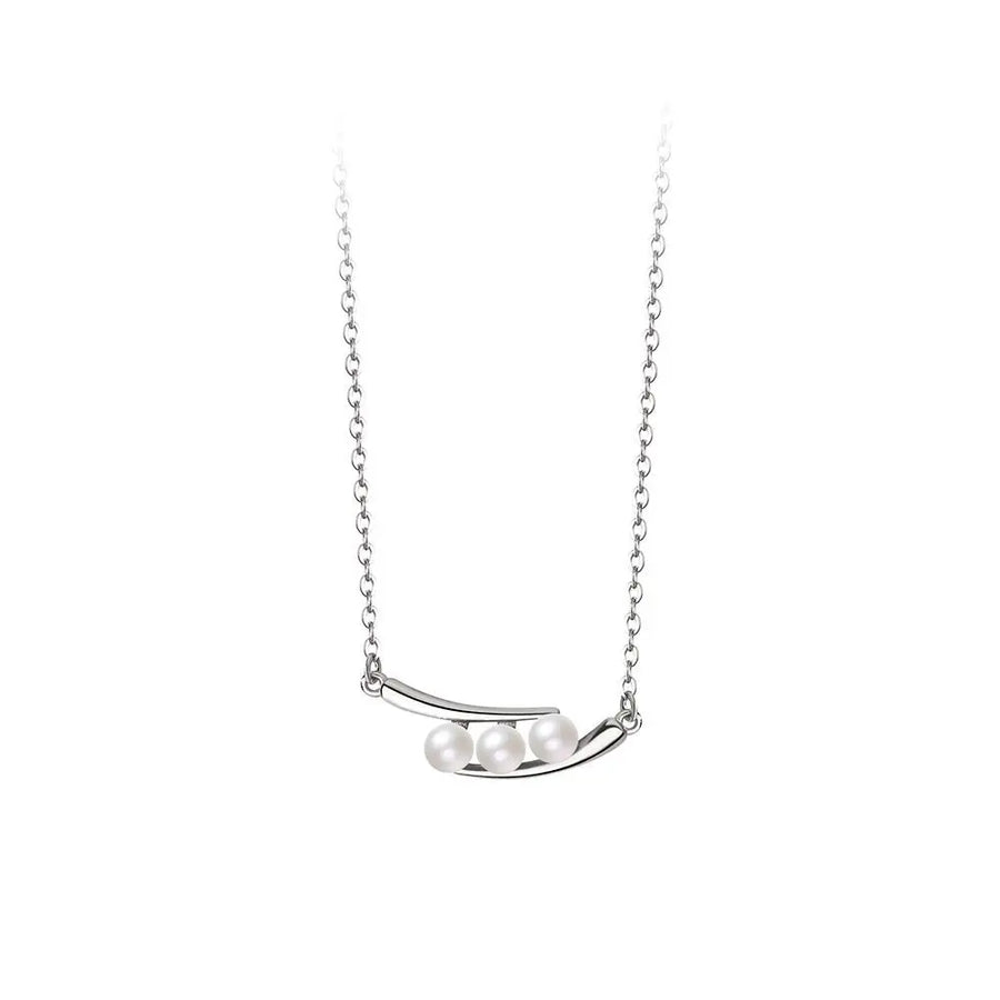 Vintage Geometric Shell Pearl Necklace