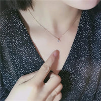 Gold Plated Mini Pave Disc Necklace