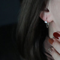 Gold Plated Sterling Silver Baguette Chain Earrings