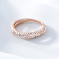 Sterling Silver Infinity X Ring Set