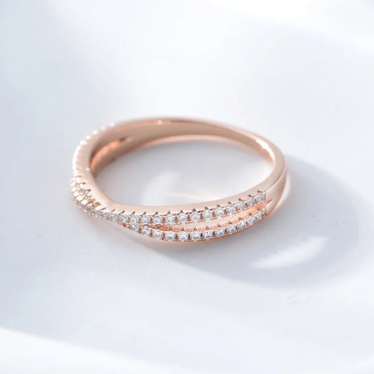 Sterling Silver Infinity X Ring Set