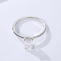 Emerald Cut Moissanite Solitaire Ring