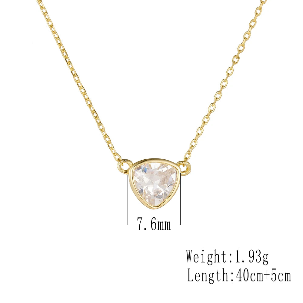 Geometric Triangle Pendant Necklace