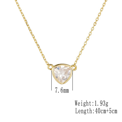 Geometric Triangle Pendant Necklace
