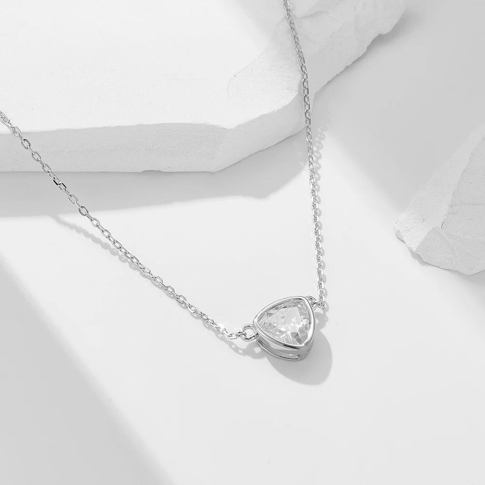 Geometric Triangle Pendant Necklace