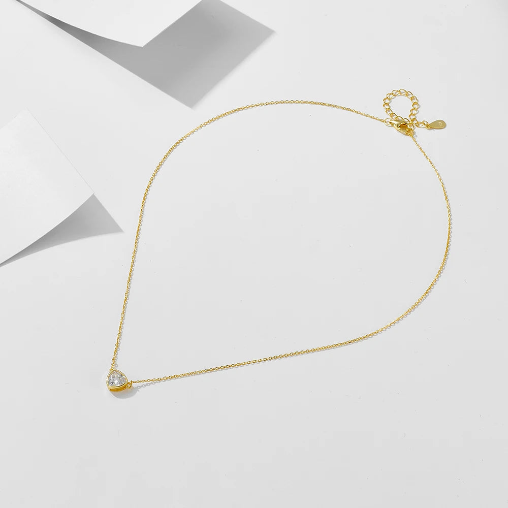 Geometric Triangle Pendant Necklace