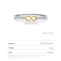 Sterling Silver Infinite Heart Ring with Cubic Zirconia