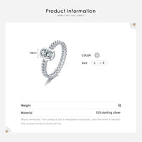 Sterling Silver Hollow Lock Band Ring