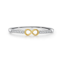 Sterling Silver Infinite Heart Ring with Cubic Zirconia