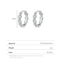 Sterling Silver Infinite Love Hoop Earrings