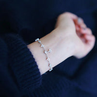 Delicate Flowers Bracelet in Sterling Silver