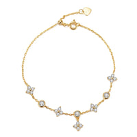 Delicate Flowers Bracelet in Sterling Silver