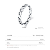 Sterling Silver Heart to Heart Eternity Ring