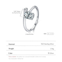 Sterling Silver Oval Pear Ring