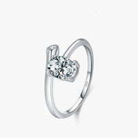 Sterling Silver Oval Pear Ring