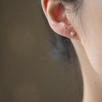 Sterling Silver Heart Stud Earrings