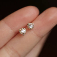 Sterling Silver Heart Stud Earrings