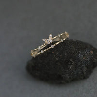 Sterling Silver Butterfly Double Layer Opening Ring